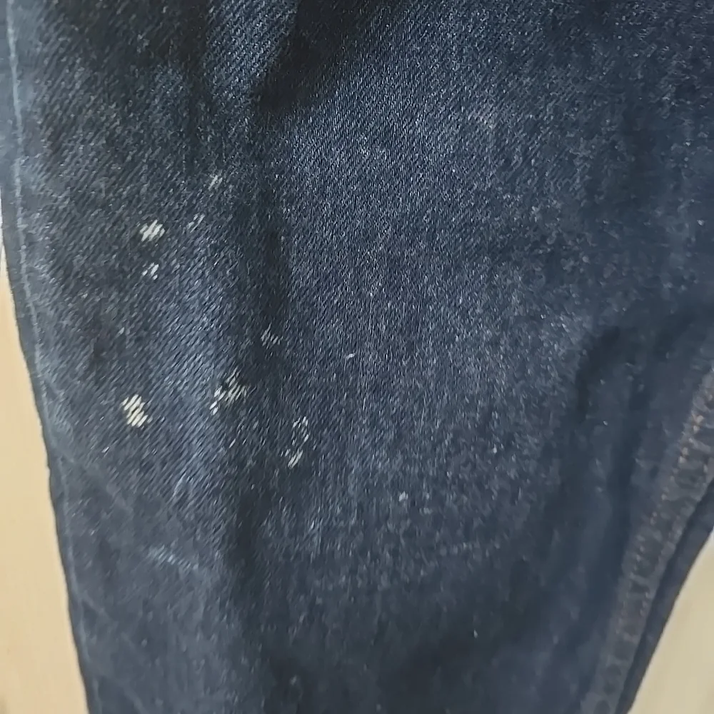 Vintage Orange Tab Levi's 506 Dark Wash Blue‎ Jeans Size 36x27 Paint Splatter